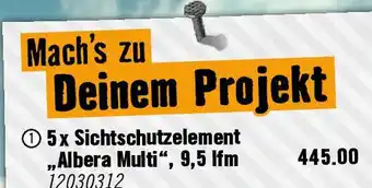 Hornbach 5x Sichtschutzelement Albera Multi 9,5 Ifm Angebot