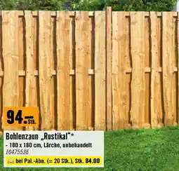 Hornbach Bohlenzaun Rustikal Angebot