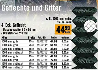 Hornbach 4-Eck-Geflecht Angebot