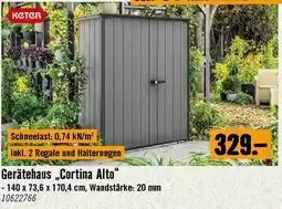 Hornbach Gerätehaus Cortina Alto Angebot