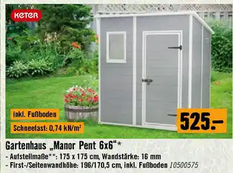 Hornbach Gartenhaus Manor Pent 6x6 Angebot