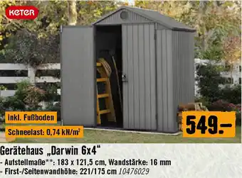 Hornbach Gerätehaus Darwin 6x4 Angebot