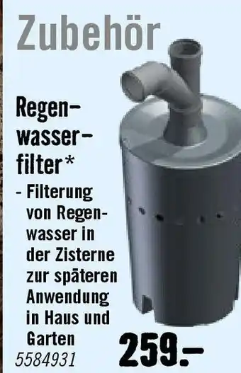 Hornbach Regen- wasser-filter Angebot