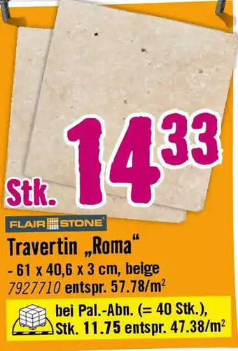 Hornbach Travertin Roma Angebot