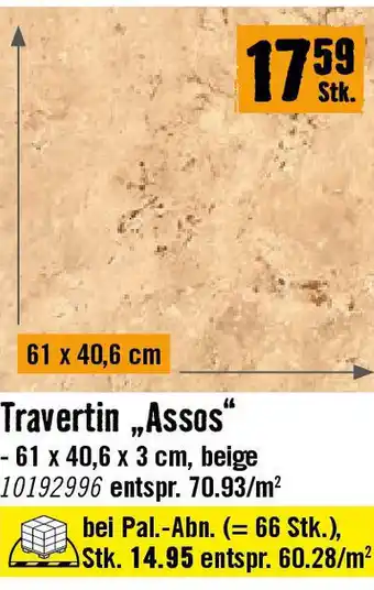 Hornbach Travertin Assos Angebot