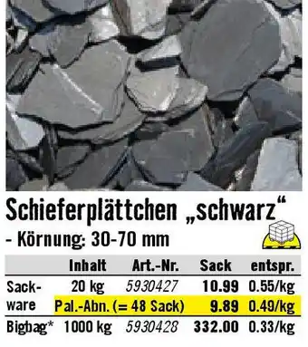 Hornbach Schieferplättchen Schwarz Angebot