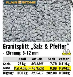 Hornbach Granitsplitt Salz & Pfeffer Angebot