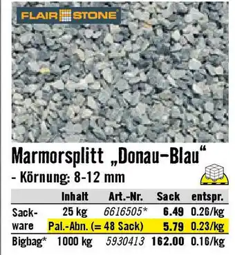 Hornbach Marmorsplitt Donau-Blau Angebot