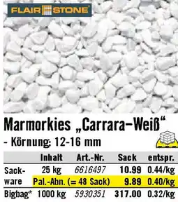 Hornbach Marmorkies Carrara-Weiß Angebot