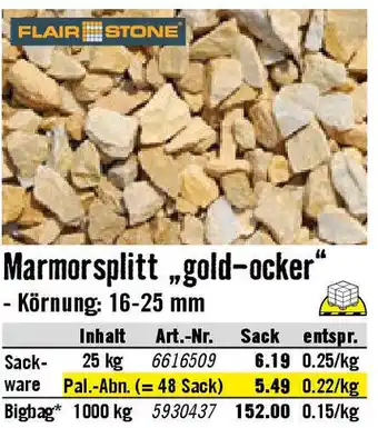 Hornbach Marmorsplitt Gold-Ocker Angebot