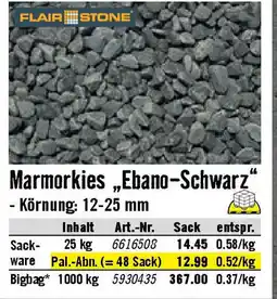 Hornbach Marmorkies Ebano-Schwarz Angebot