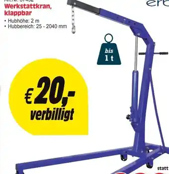 Zgonc Erba Werkstatt-Kran Angebot