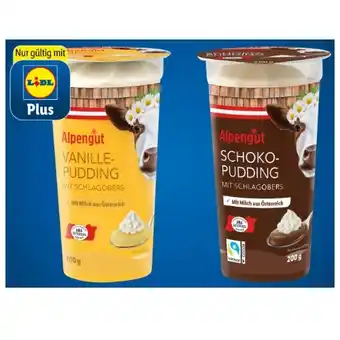 Lidl Pudding mit Schlagobers versch. Sorten Lidl APP Preis Angebot