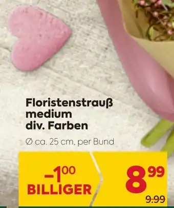 Billa Floristenstrauß Medium Div. Farben 25 cm Angebot