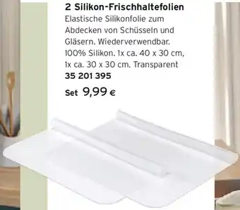 Tchibo Eduscho 2 Silikon-Frischhaltefolien Angebot