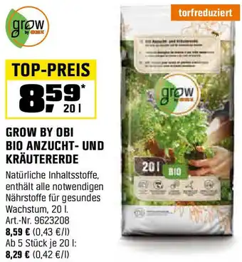 OBI Bio anzucht- und kräutererde Angebot