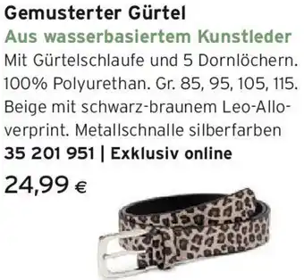 Tchibo Eduscho Gemusterter Gürtel Angebot