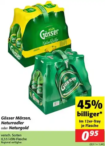 Nah&Frisch Gösser Märzen, Naturradler oder Naturgold Angebot