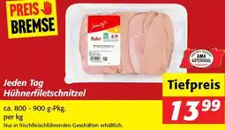 Nah&Frisch Jeden Tag Hühnerfiletschnitzel Angebot