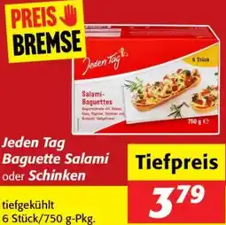 Nah&Frisch Jeden Tag Baguette Salami oder Schinken Angebot