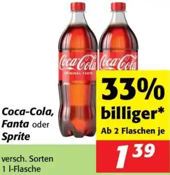 Nah&Frisch Coca-Cola, Fanta oder Sprite Angebot