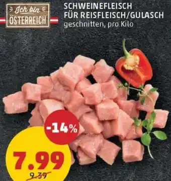 PENNY Schweinefleisch für reisfleisch/gulasch Angebot