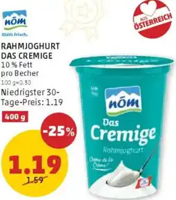 PENNY Rahmjoghurt das cremige Angebot