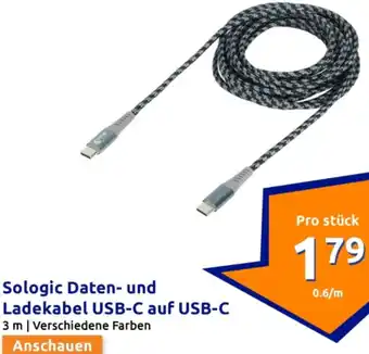 Action Sologic Daten- und Ladekabel USB-C auf USB-C Angebot