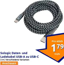 Action Sologic Daten- und Ladekabel USB-A zu USB-C Angebot