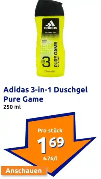 Action Adidas 3-in-1 duschgel pure game Angebot