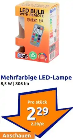 Action Mehrfarbige LED-Lampe Angebot