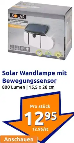 Action Solar Wandlampe mit Bewegungssensor Angebot