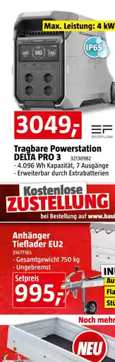 Bauhaus EcoFlow Powerstation Delta Pro 3 Angebot