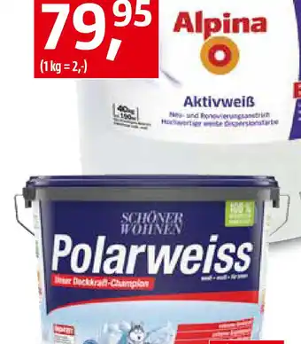 Bauhaus SCHÖNER WOHNEN-Farbe Wandfarbe Polarweiß Angebot