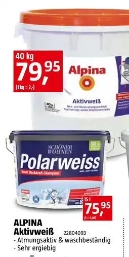 Bauhaus Alpina Wandfarbe Aktivweiß Angebot