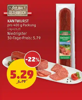 PENNY Ich bin Österreich Kantwurst Angebot