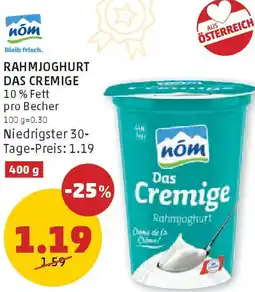 PENNY Rahmjoghurt das cremige Angebot