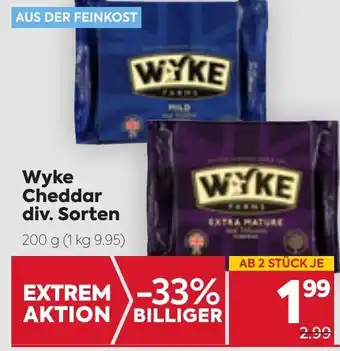 Billa Wyke Cheddar 200 g Angebot