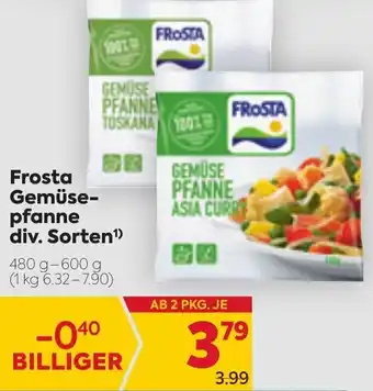 Billa Frosta Gemüse Pfanne 480 g-600 g Angebot