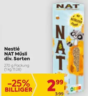 Billa Nestlé Nat Müsli 270 g Angebot
