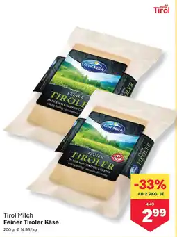 MPreis Tirol Milch Feiner Tiroler Käse Angebot