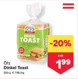 MPreis Ölz Dinkel Toast Angebot