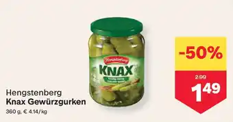 MPreis Hengstenberg Knax Gewürzgurken Angebot