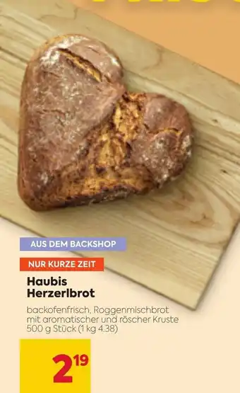 Billa Haubis Herzerlbrot 500 g Angebot