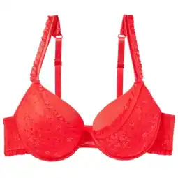 KiK Damen Push-up-BH in Rot Janina, verstellbare Träger KiK Angebot