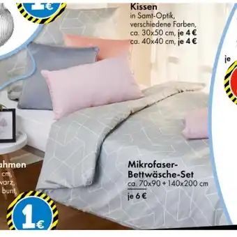 TEDi Mikrofaser-Bettwäsche-Set 70x90 + 140x200 cm TEDi Angebot