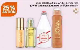 Müller auf alle Artikel der Marken JOVAN, GABRIELA SABATINI und OLD SPICE Angebot