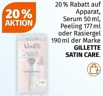 Müller auf Apparat, Serum , Peeling  oder Rasiergel  der Marke GILLETTE SATIN CARE Angebot