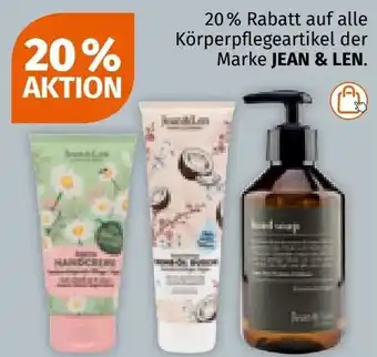 Müller auf alle Körperpflegeartikel der Marke JEAN & LEN Angebot