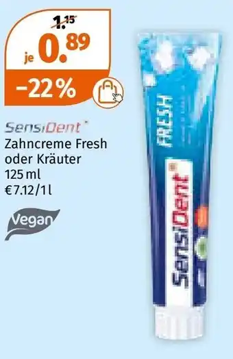 Müller Zahncreme Fresh oder Kräuter Angebot